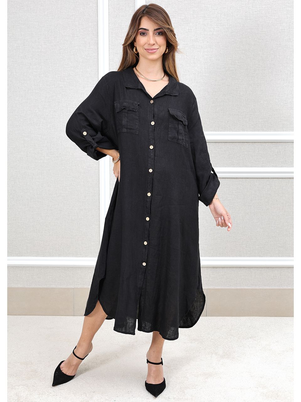 CHEMISE MIRELA PRETO