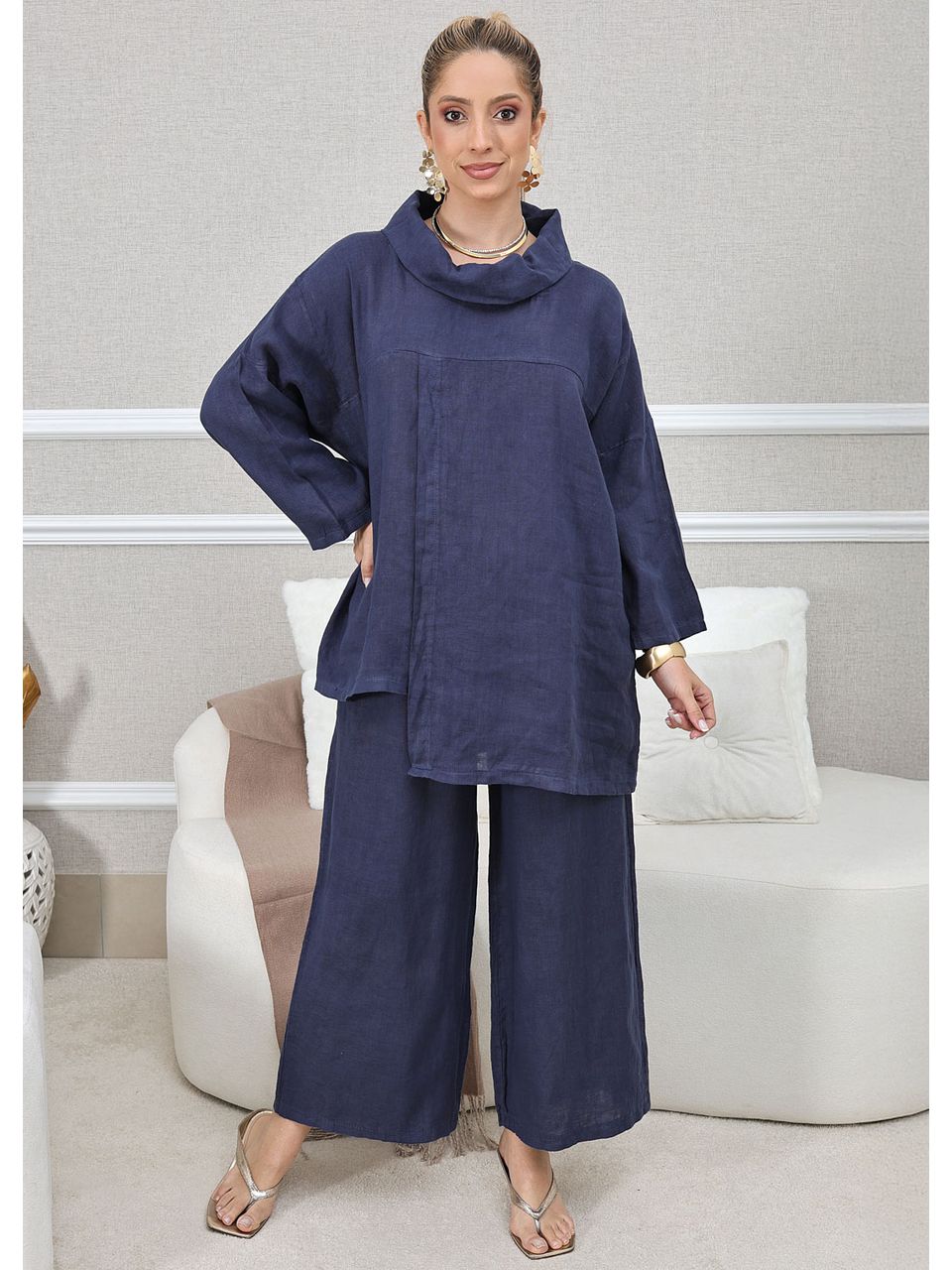 CONJUNTO ELIENE AZUL MARINHO