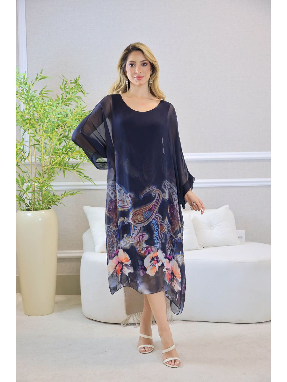 KAFTAN SILVIA SEDA PRETO
