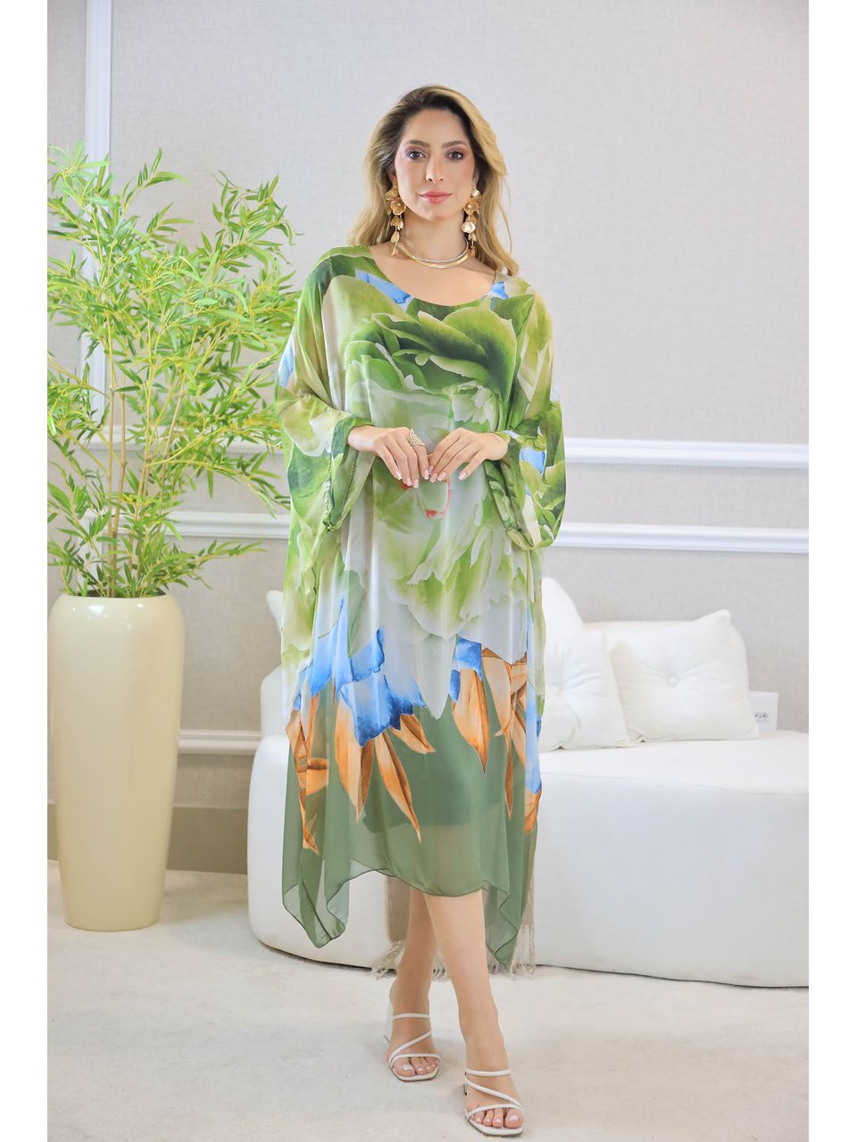 KAFTAN STELLA SEDA MILITAR