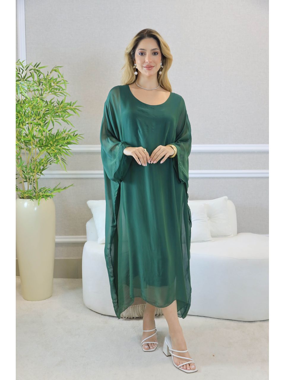 KAFTAN PATRICÍA SEDA VERDE GUCCI