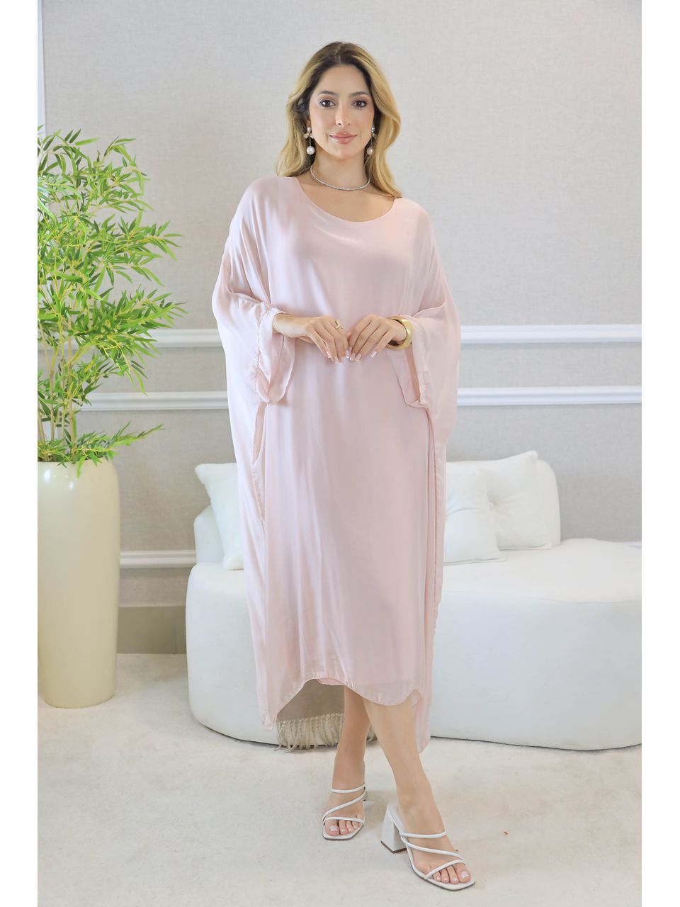 KAFTAN PATRICÍA SEDA ROSA