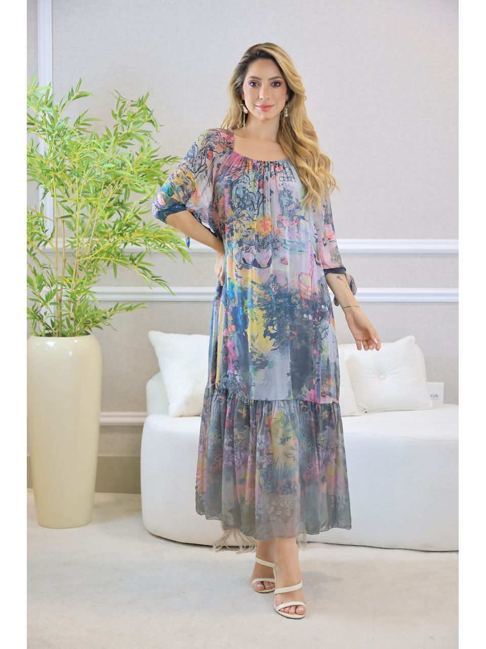 VESTIDO CATARINA CINZA