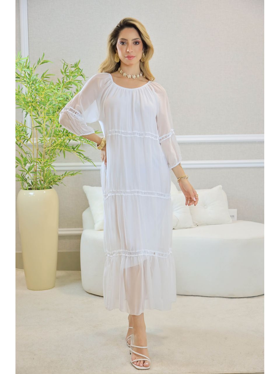 VESTIDO HANNA SEDA BRANCO