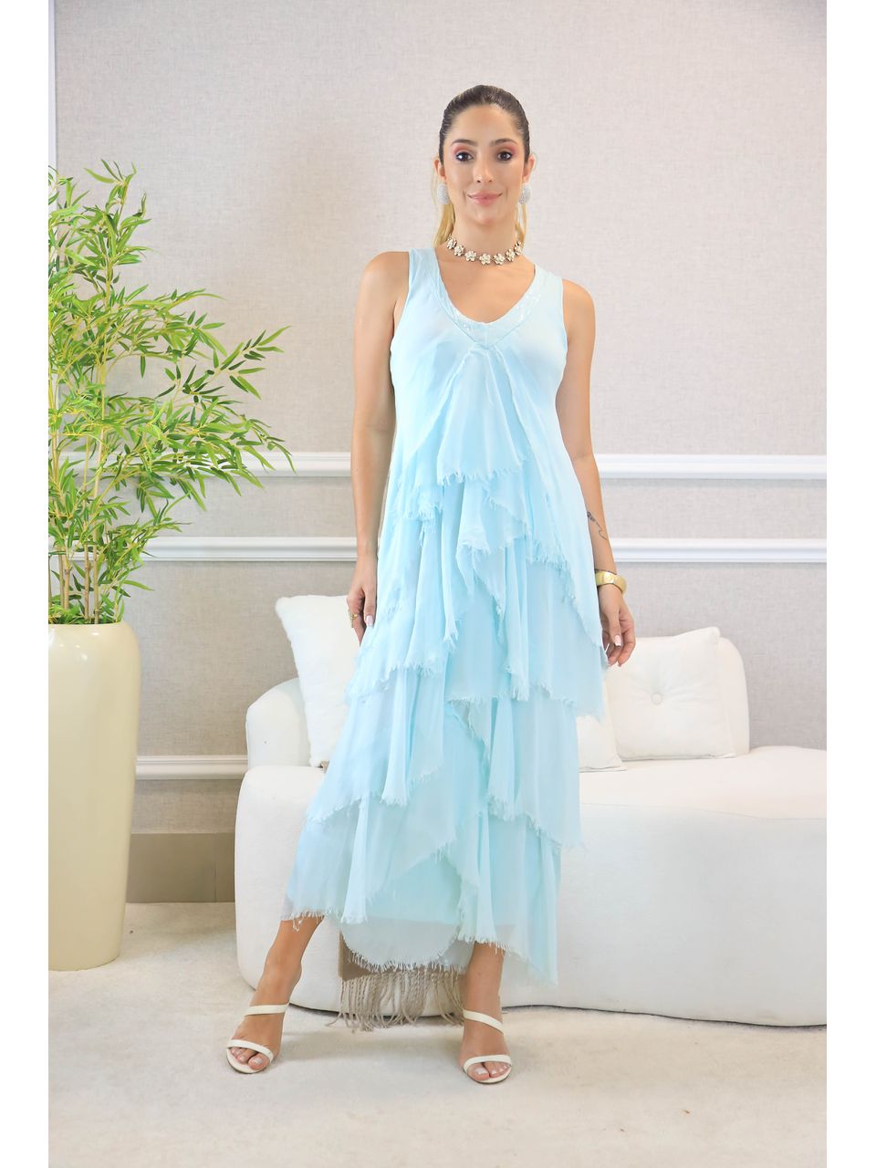VESTIDO JULIETE VERDE AGUA