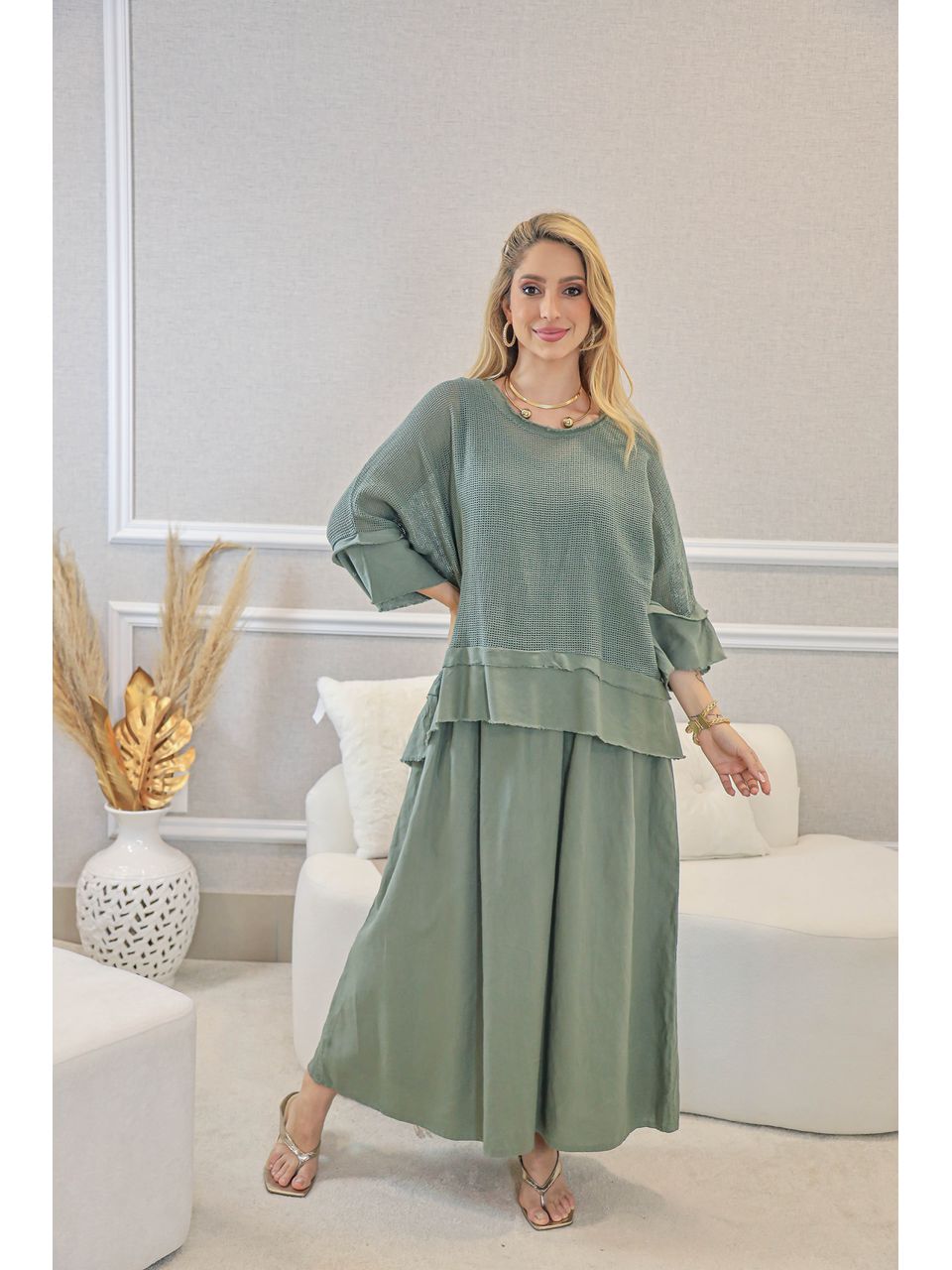 VESTIDO TÁILA MILITAR