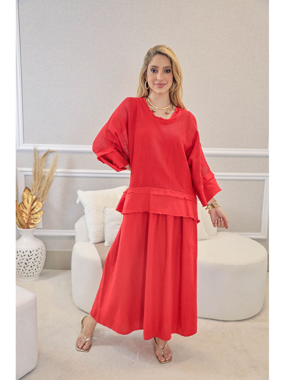 VESTIDO TÁILA VERMELHO