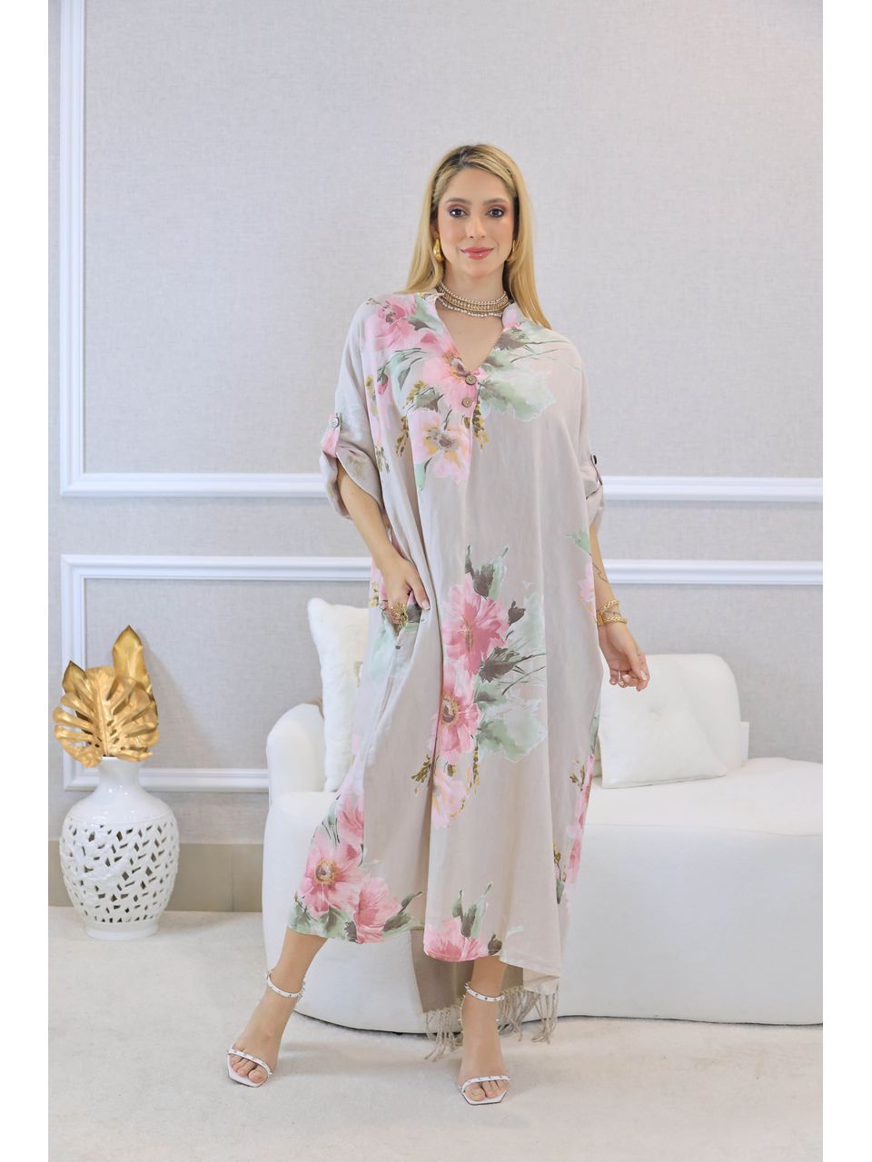 VESTIDO MEIRY BEGE
