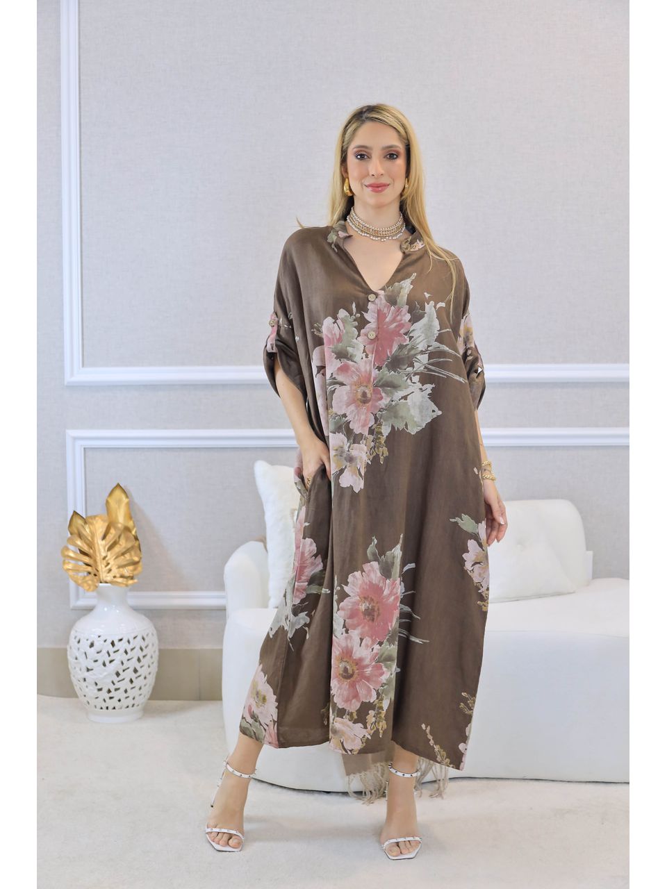 VESTIDO MEIRY MARROM