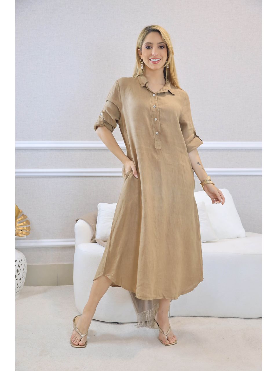 VESTIDO ESTEFÂNIA CAPUCCINO