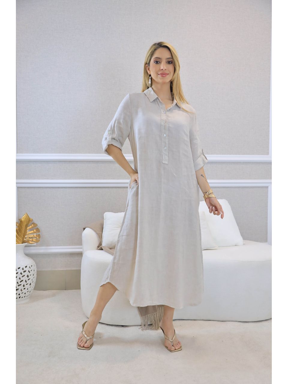 VESTIDO ESTEFÂNIA BEGE