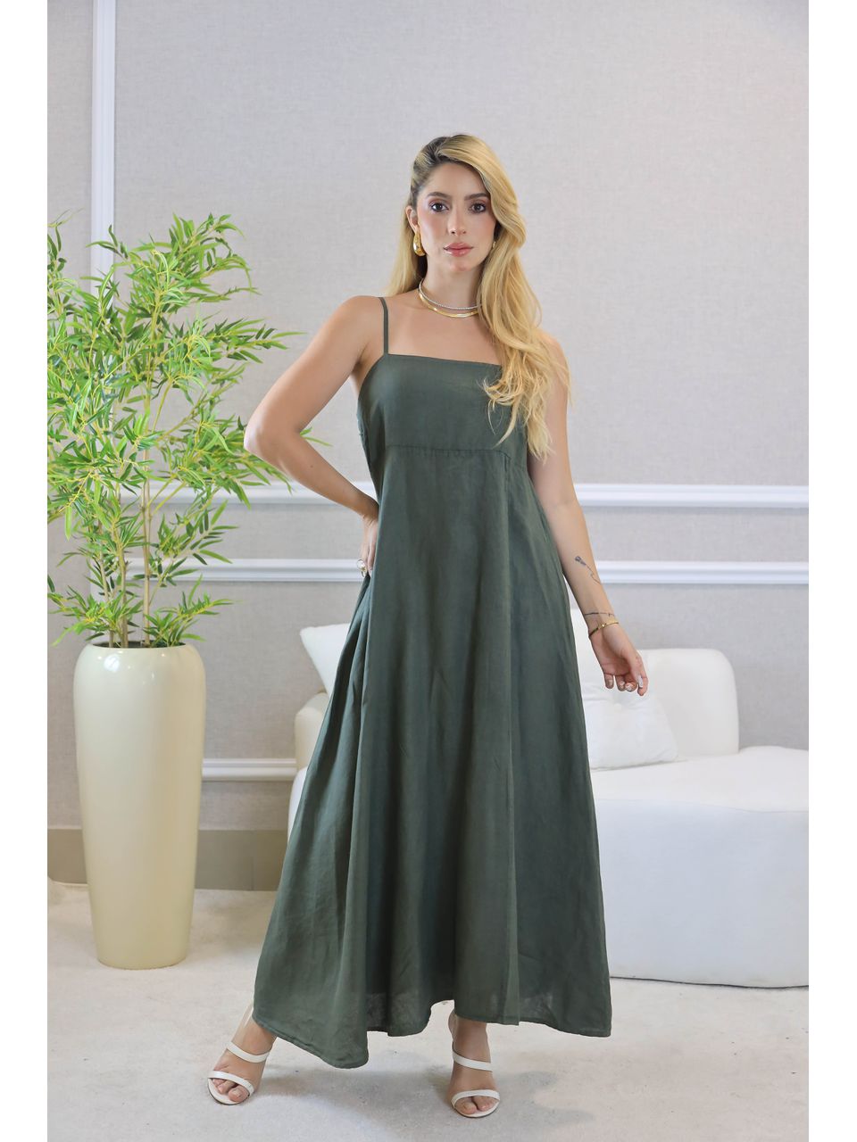 VESTIDO DALVA MILITAR