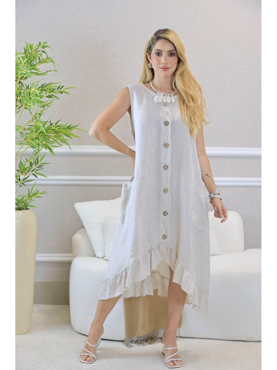 VESTIDO NALU BEGE