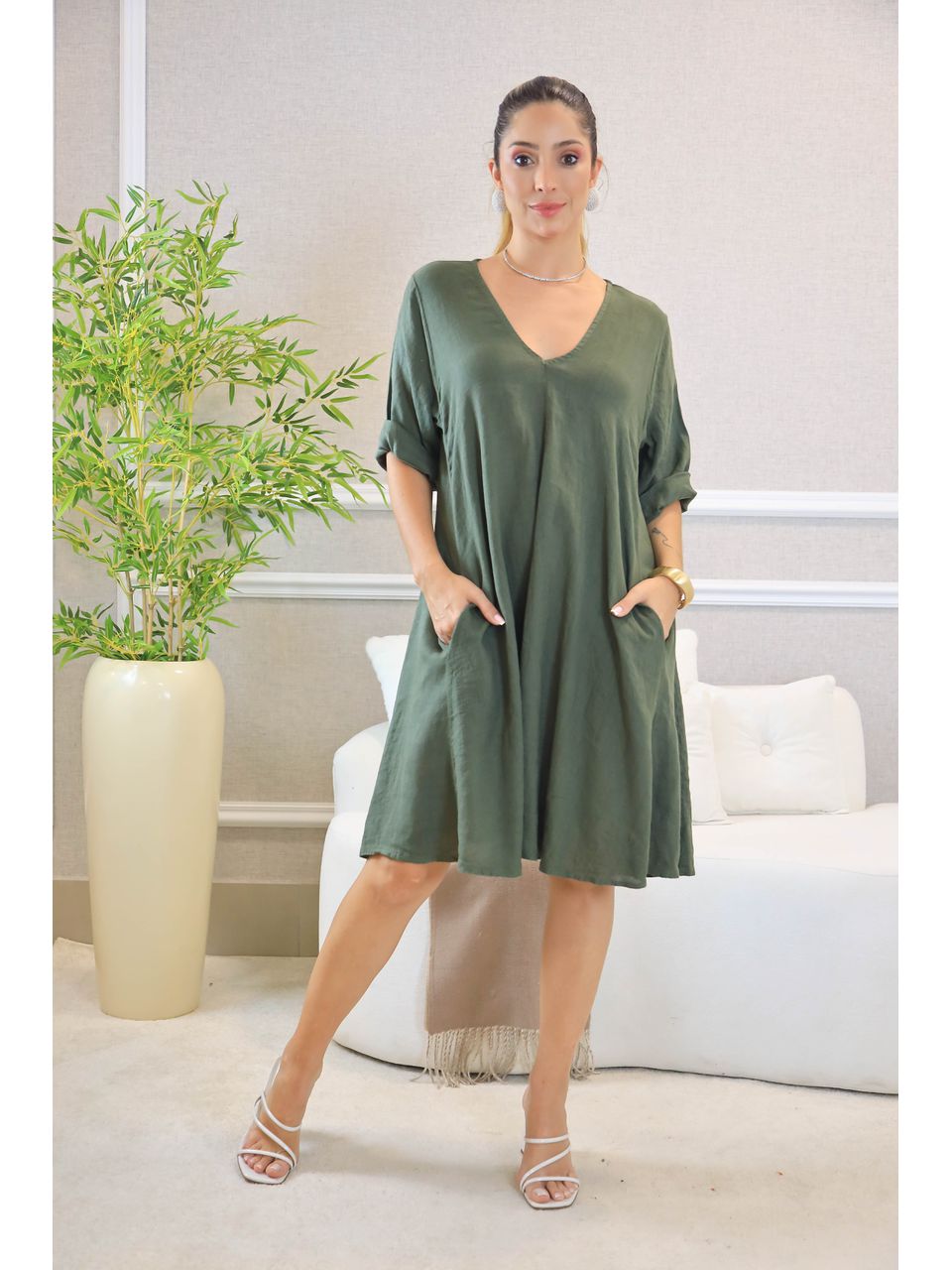 VESTIDO SELENA MILITAR
