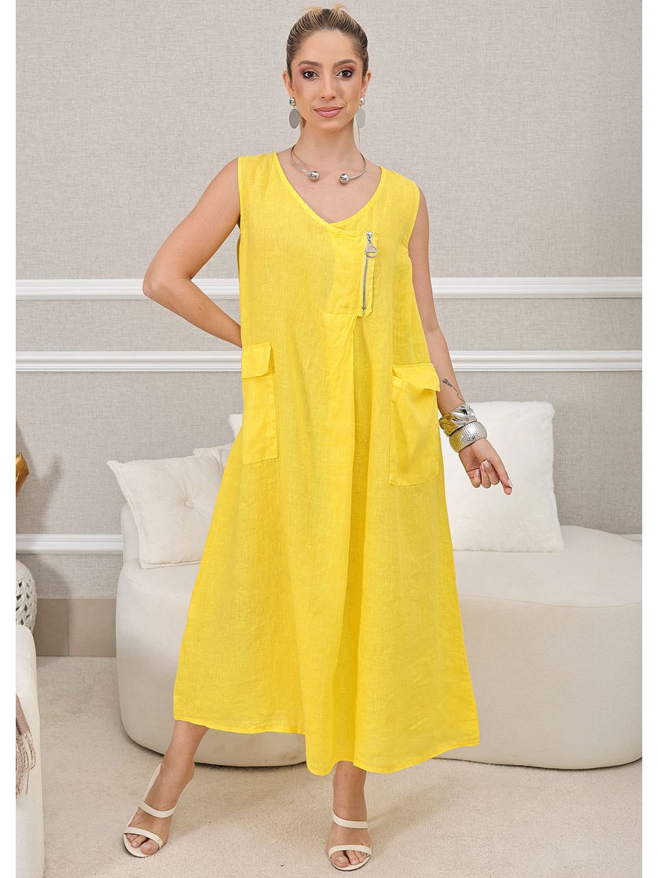 VESTIDO JOSETTE AMARELO