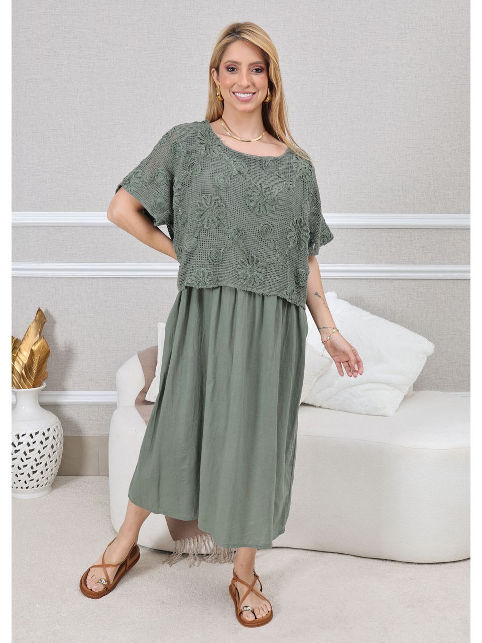 VESTIDO KEMILY MILITAR