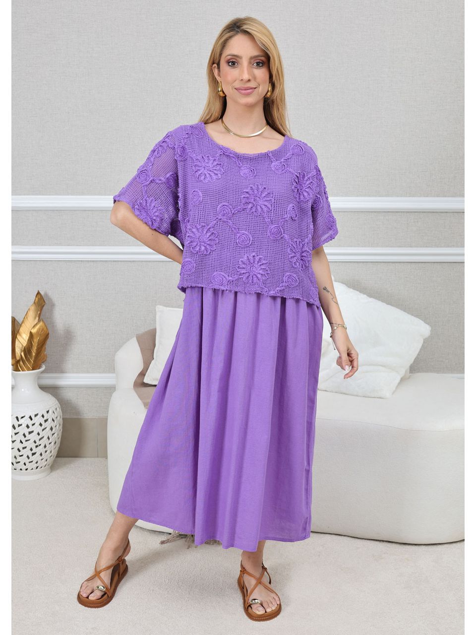 VESTIDO KEMILY ROXO