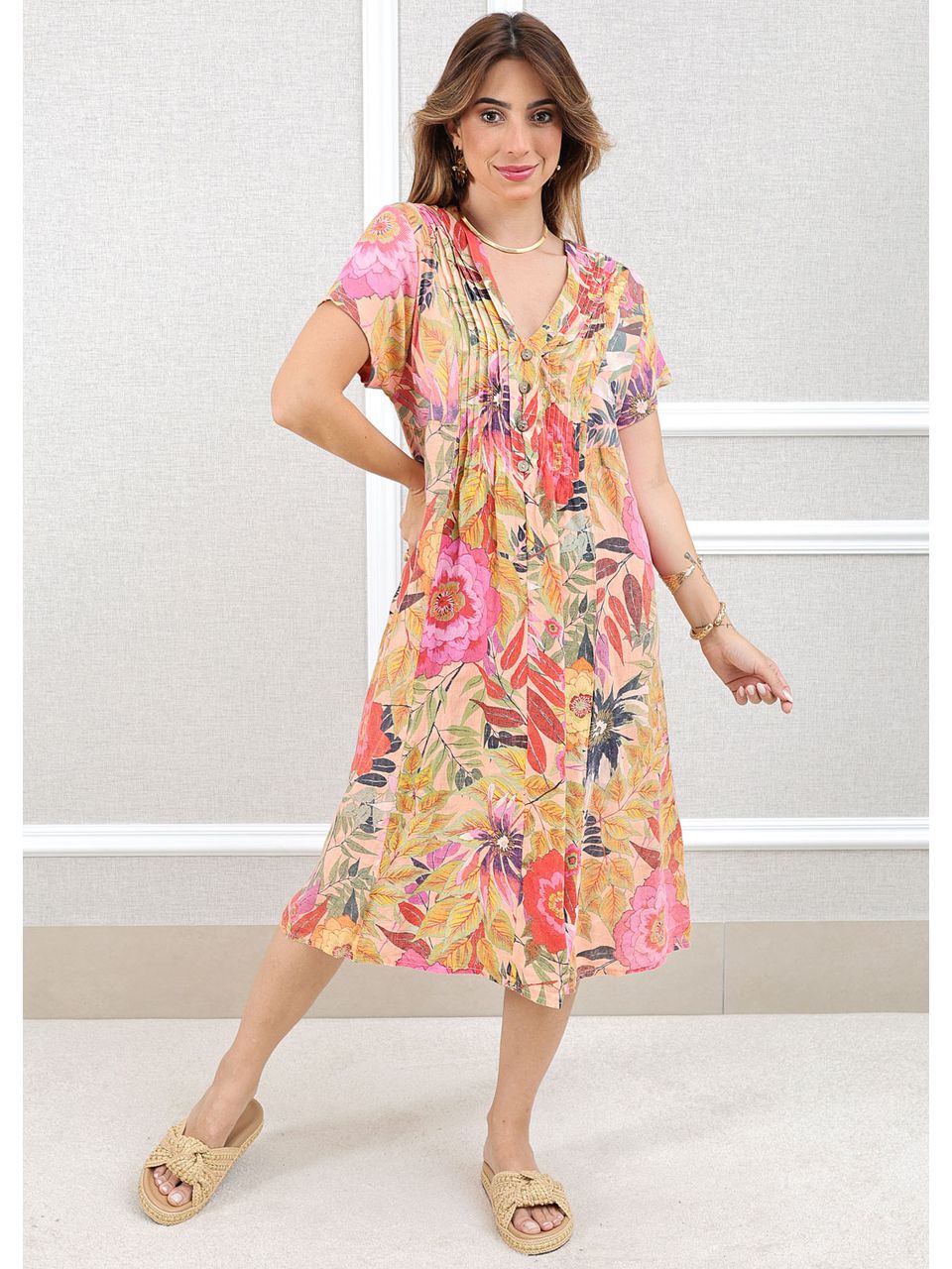 VESTIDO EVELINE PESSEGO