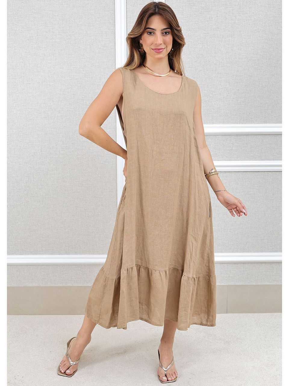 VESTIDO MALU CARAMELO