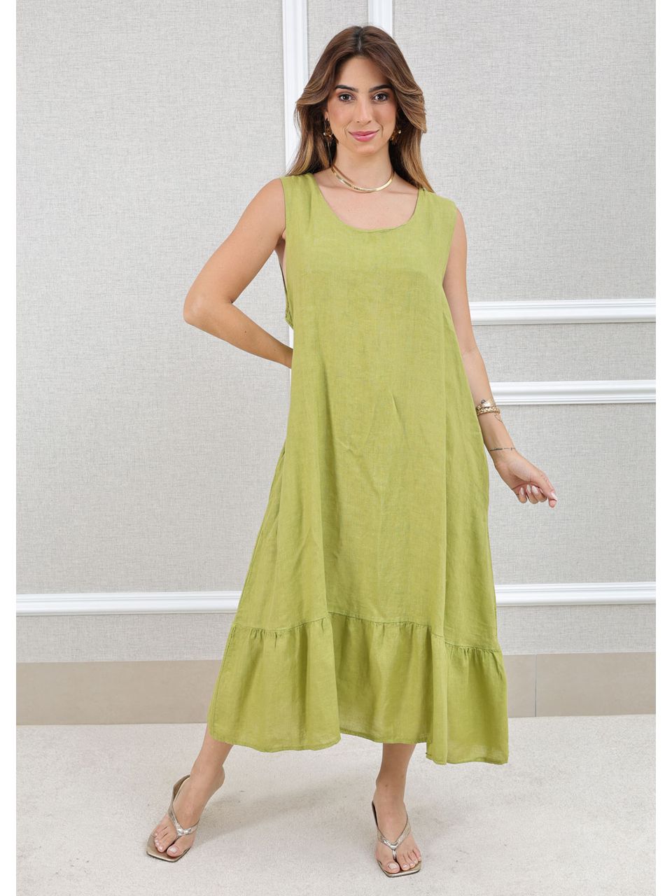 VESTIDO MALU PISTACHE