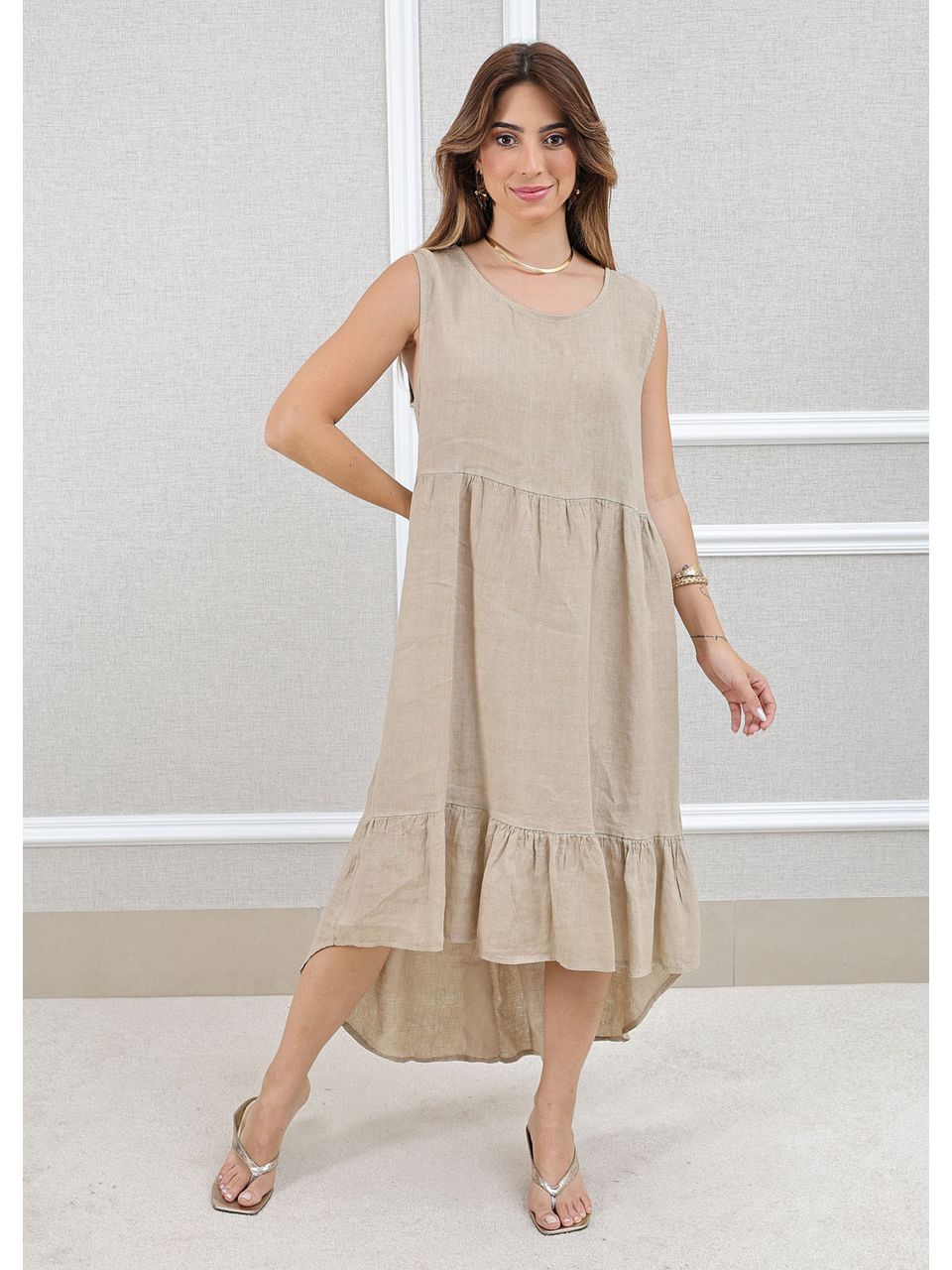 VESTIDO JOICE BEGE