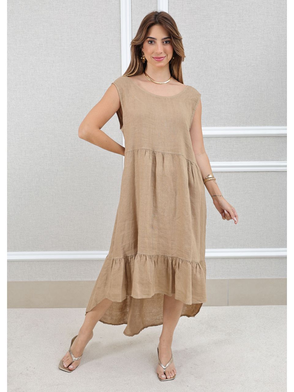 VESTIDO JOICE CARAMELO