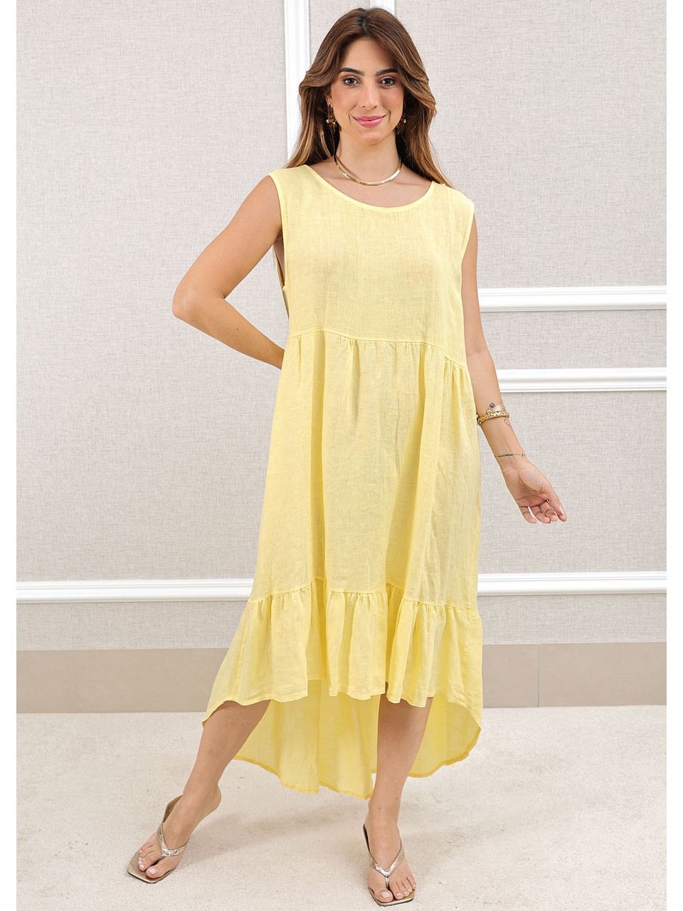 VESTIDO JOICE MANTEIGA