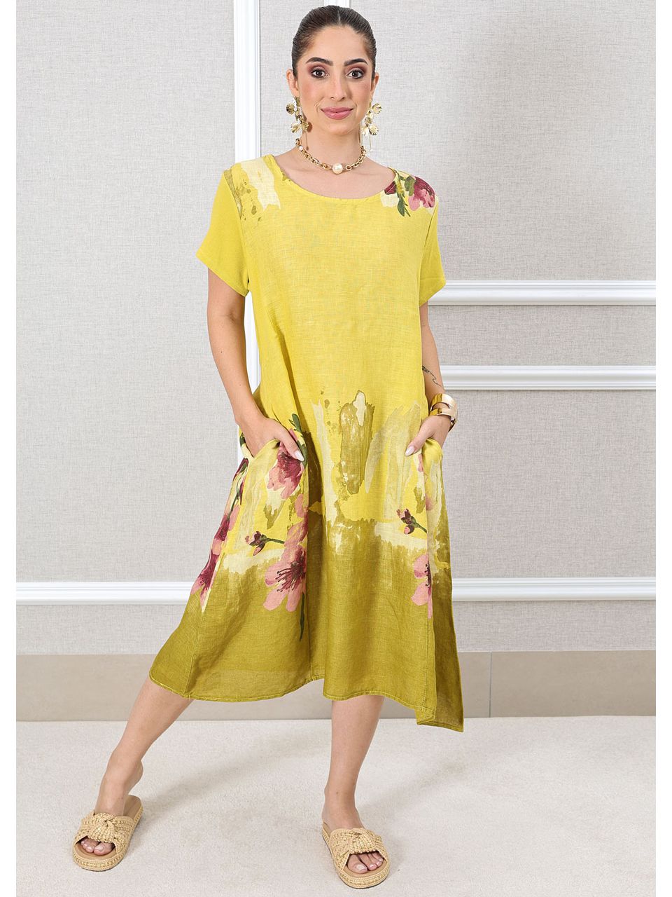 VESTIDO GIOVANA MOSTARDA