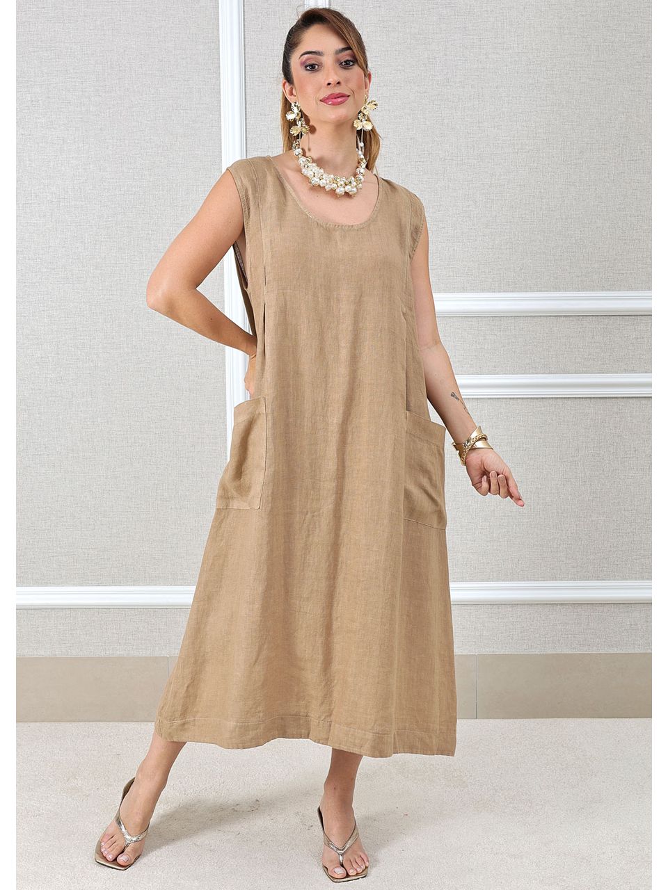 VESTIDO FRANCINE CARAMELO