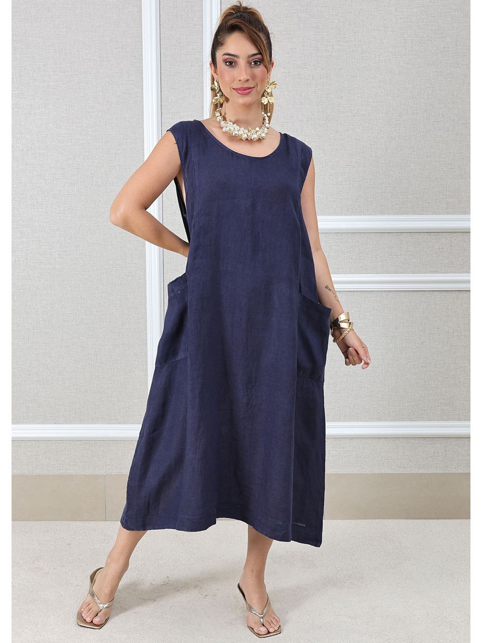 VESTIDO FRANCINE AZUL MARINHO