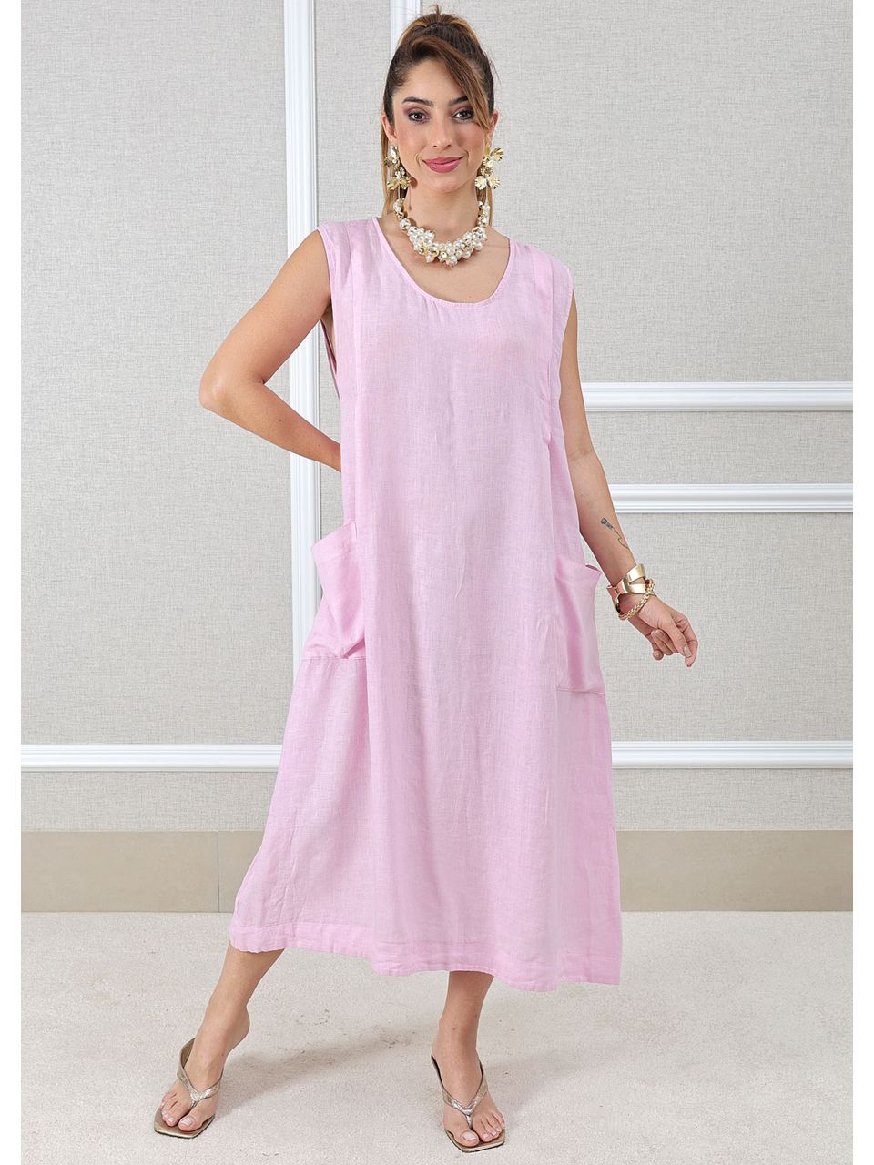 VESTIDO FRANCINE ROSA BEBÊ