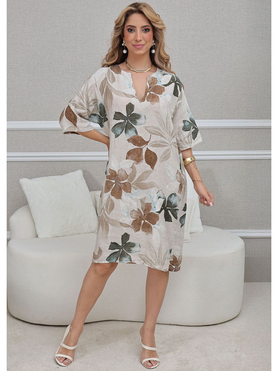 VESTIDO TELMA BEGE