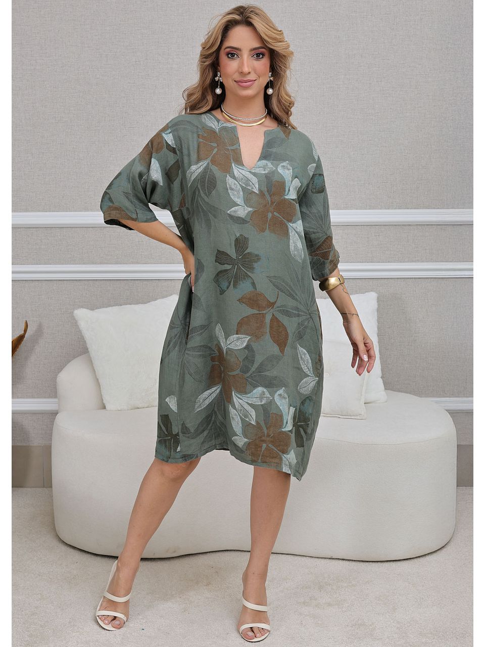 VESTIDO TELMA MILITAR