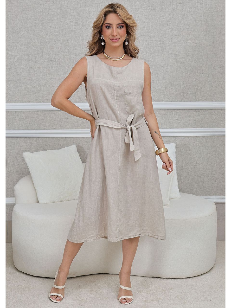 VESTIDO JOSEANE BEGE