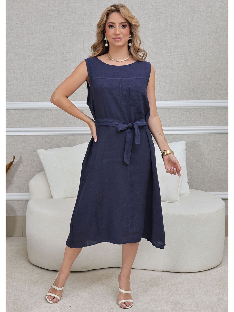 VESTIDO JOSEANE AZUL MARINHO