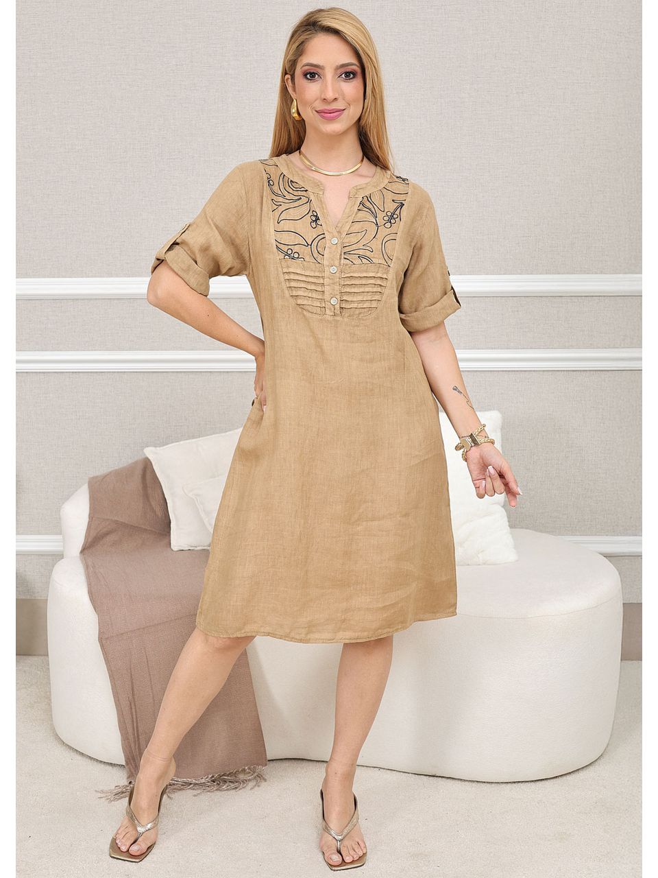 VESTIDO FELOMENA CARAMELO