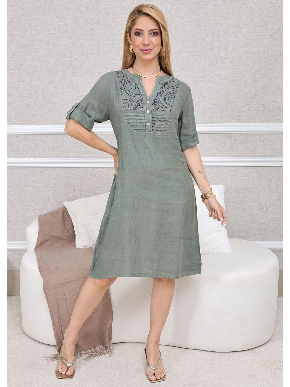 VESTIDO FELOMENA MILITAR