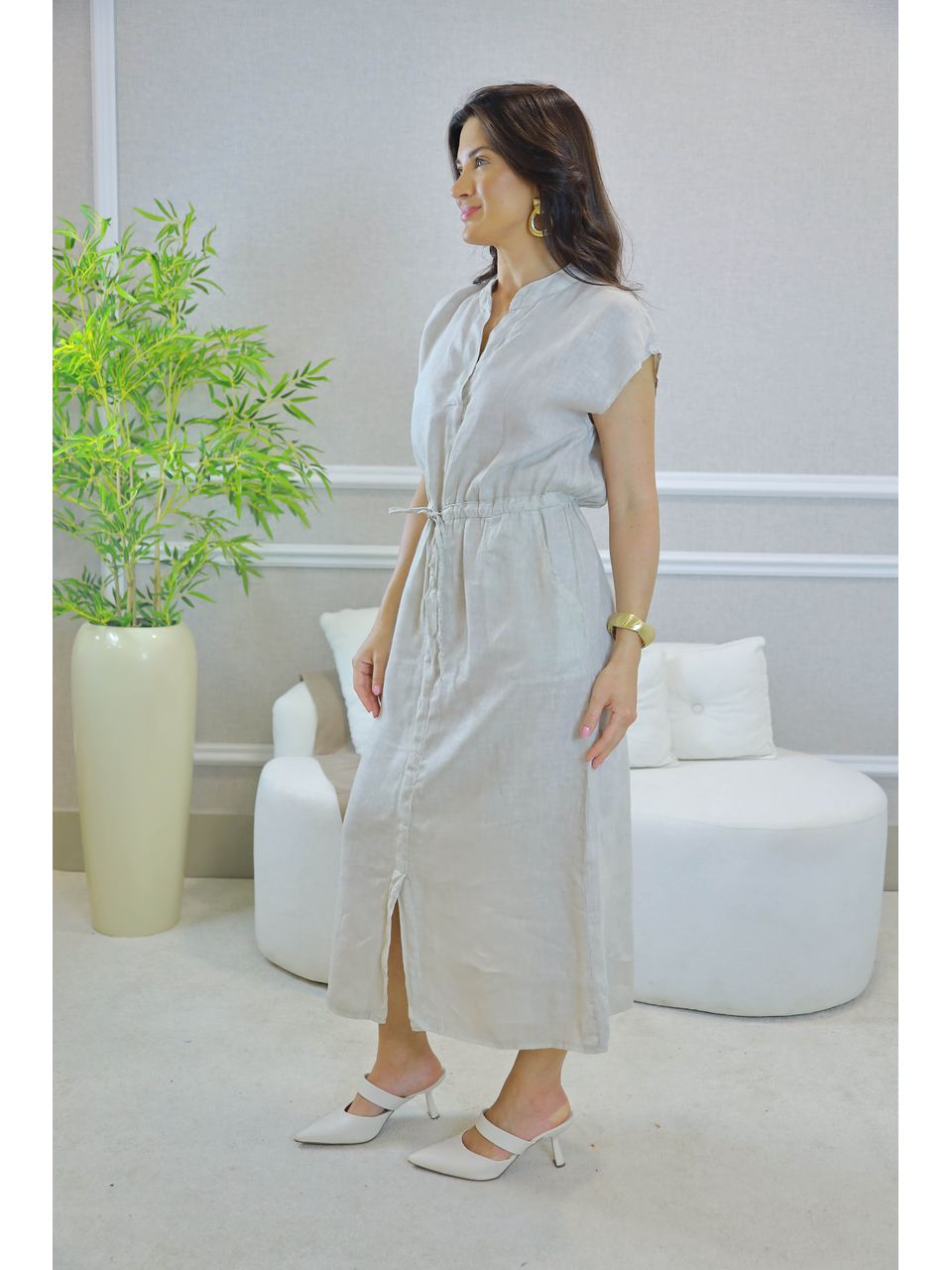 VESTIDO MELISSA BEGE