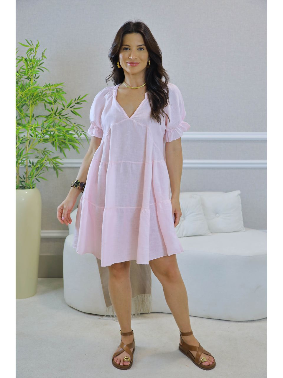 VESTIDO MIDI LUCILLE ROSA BEBÊ