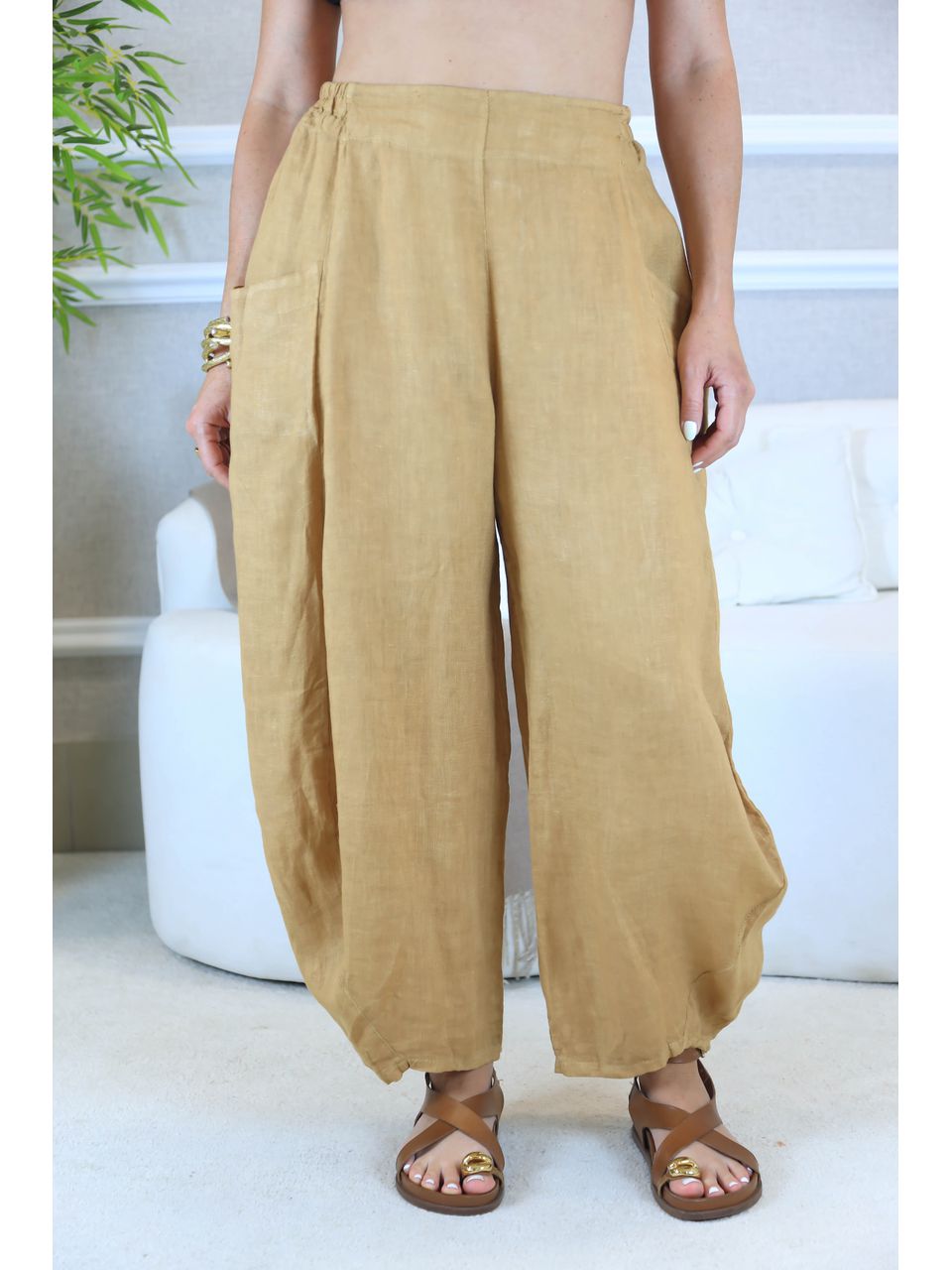 CALÇA TIFANY CARAMELO