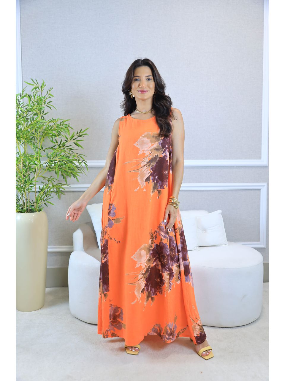 VESTIDO CAROLINE LARANJA