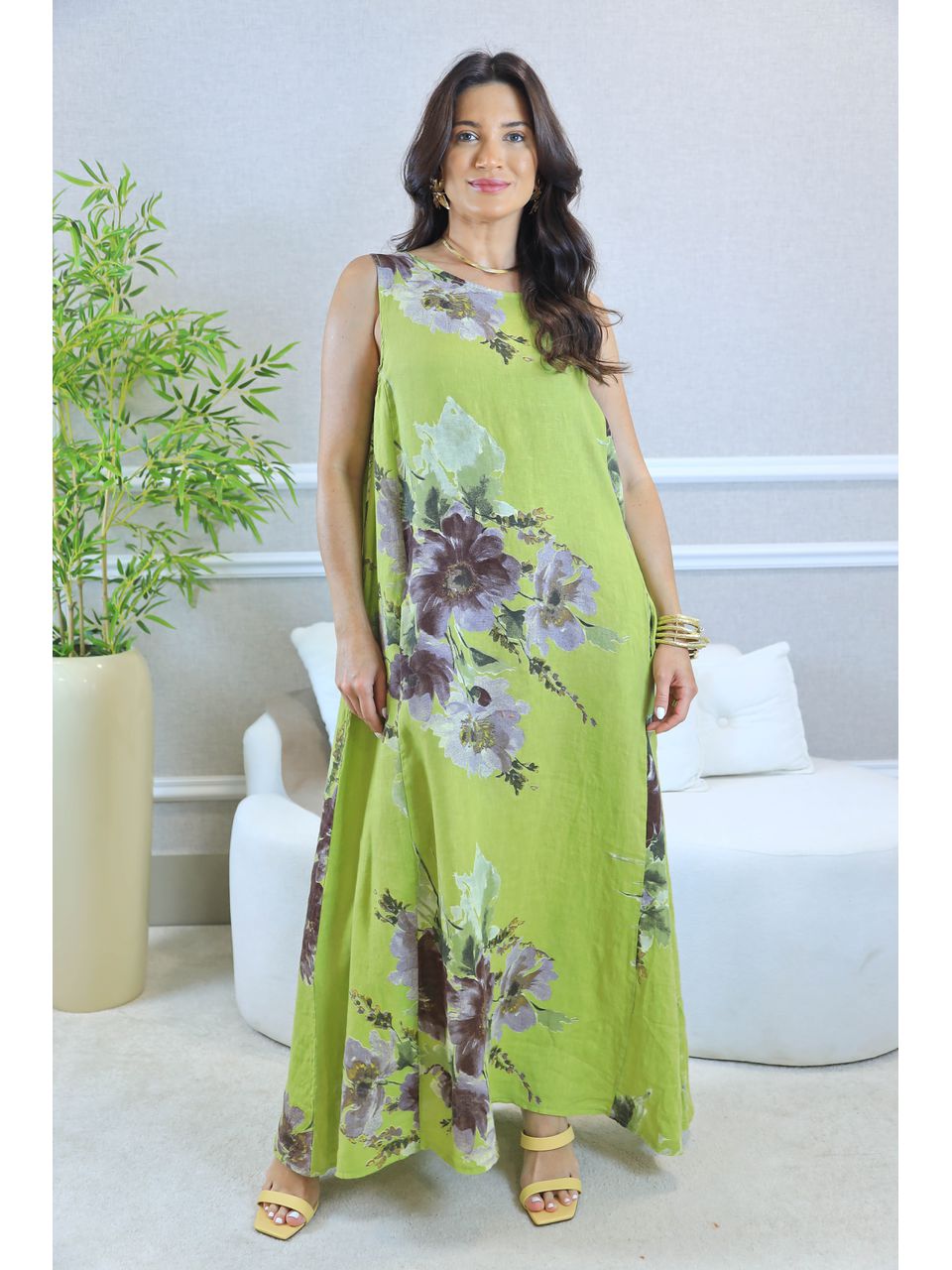 VESTIDO CAROLINE PISTACHE