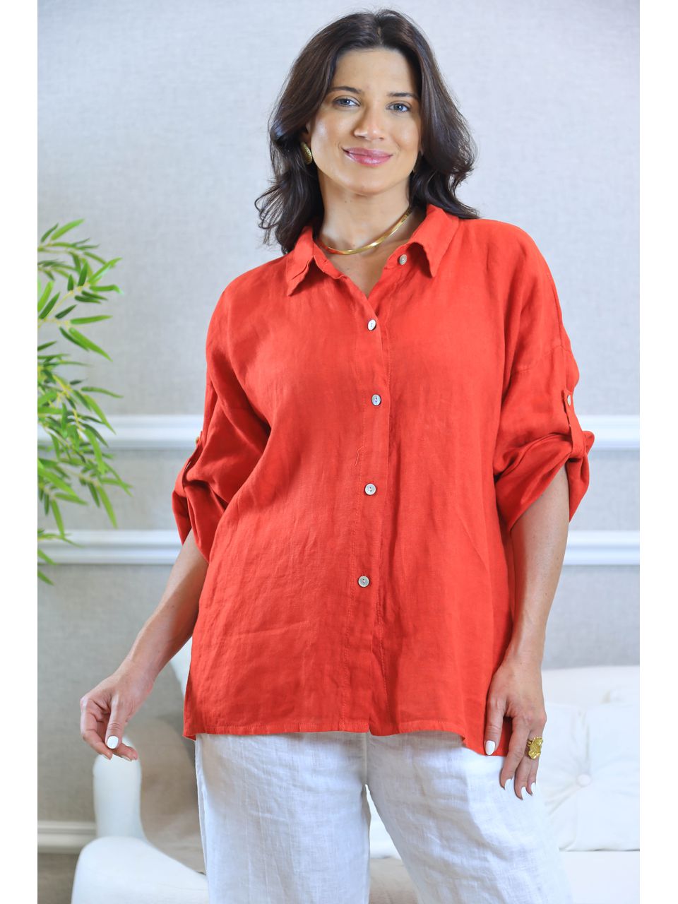 CAMISA LENA VERMELHO