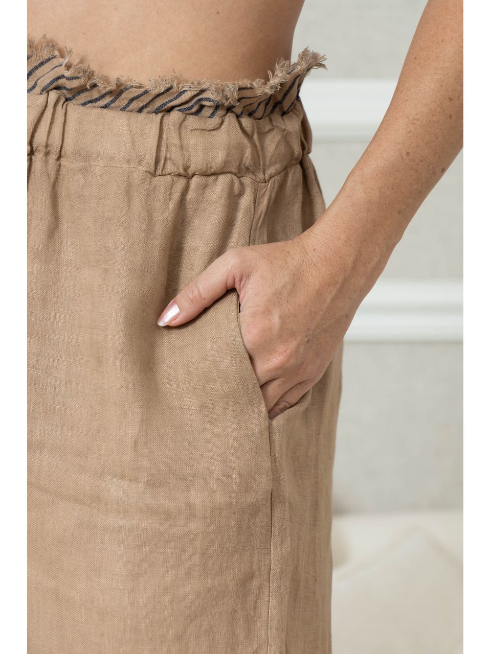 Calça Alma Linho CARAMELO