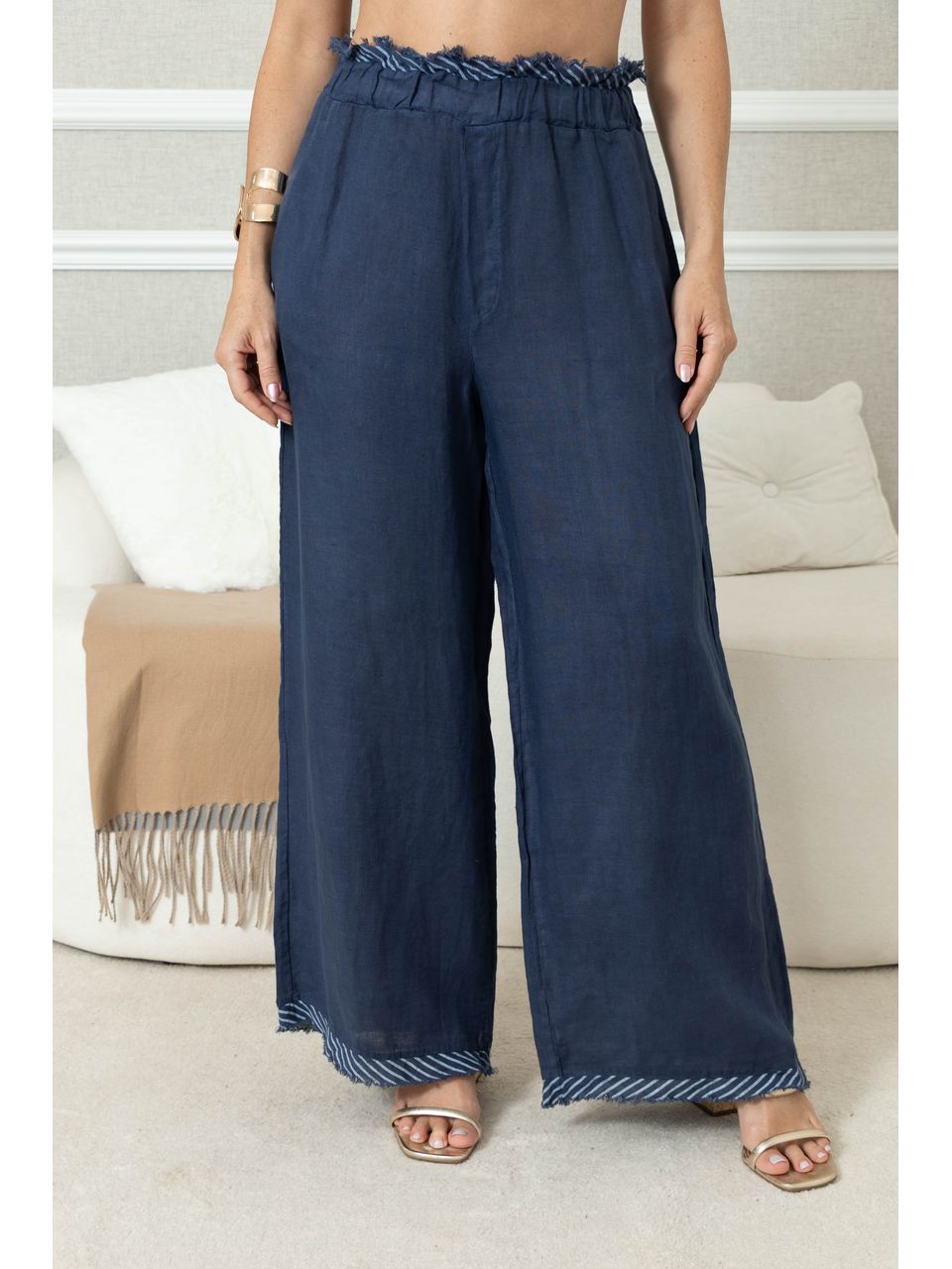 Calça Alma Linho MARINHO