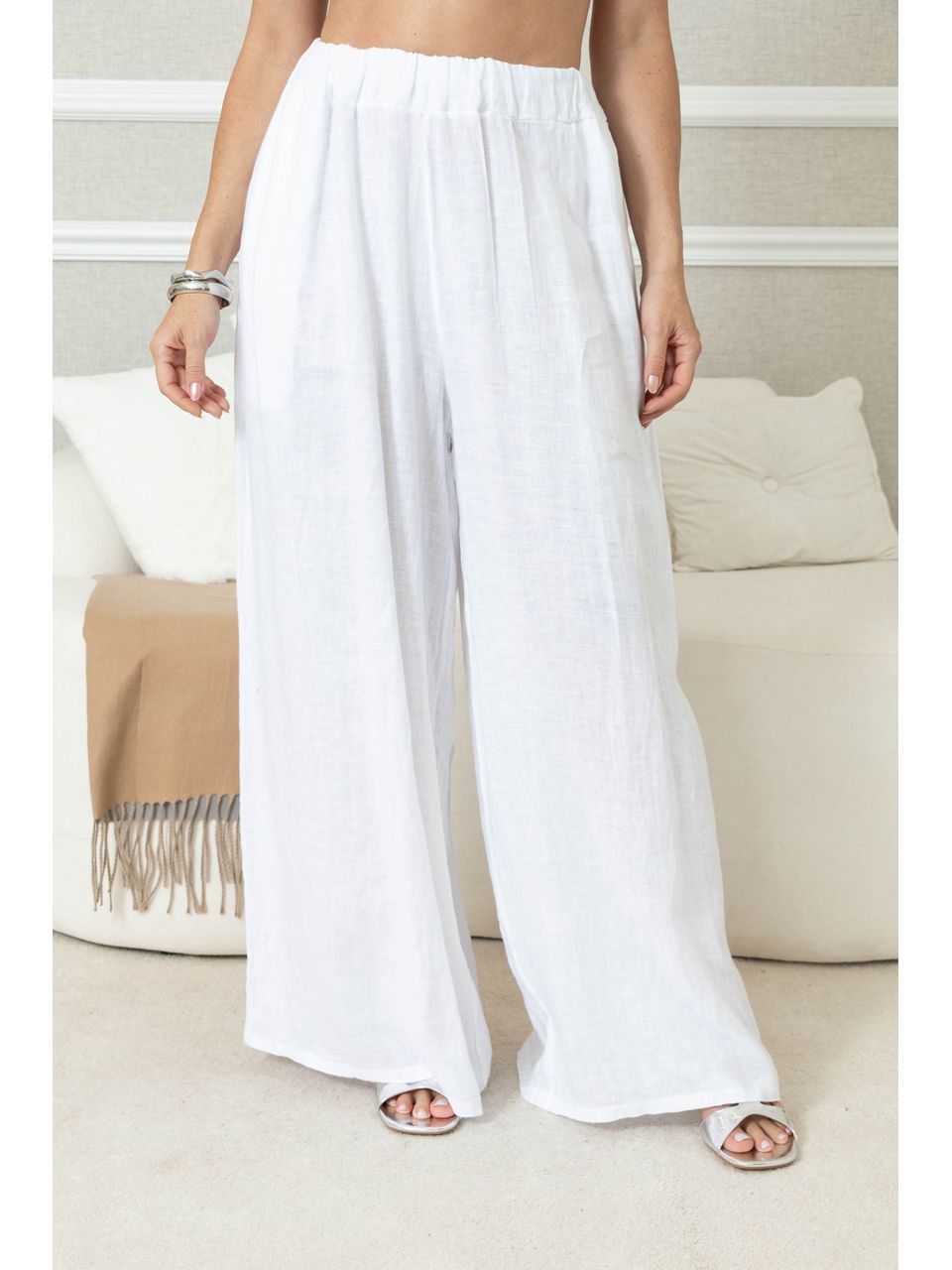 CALÇA ANDRESA LINHO BRANCO