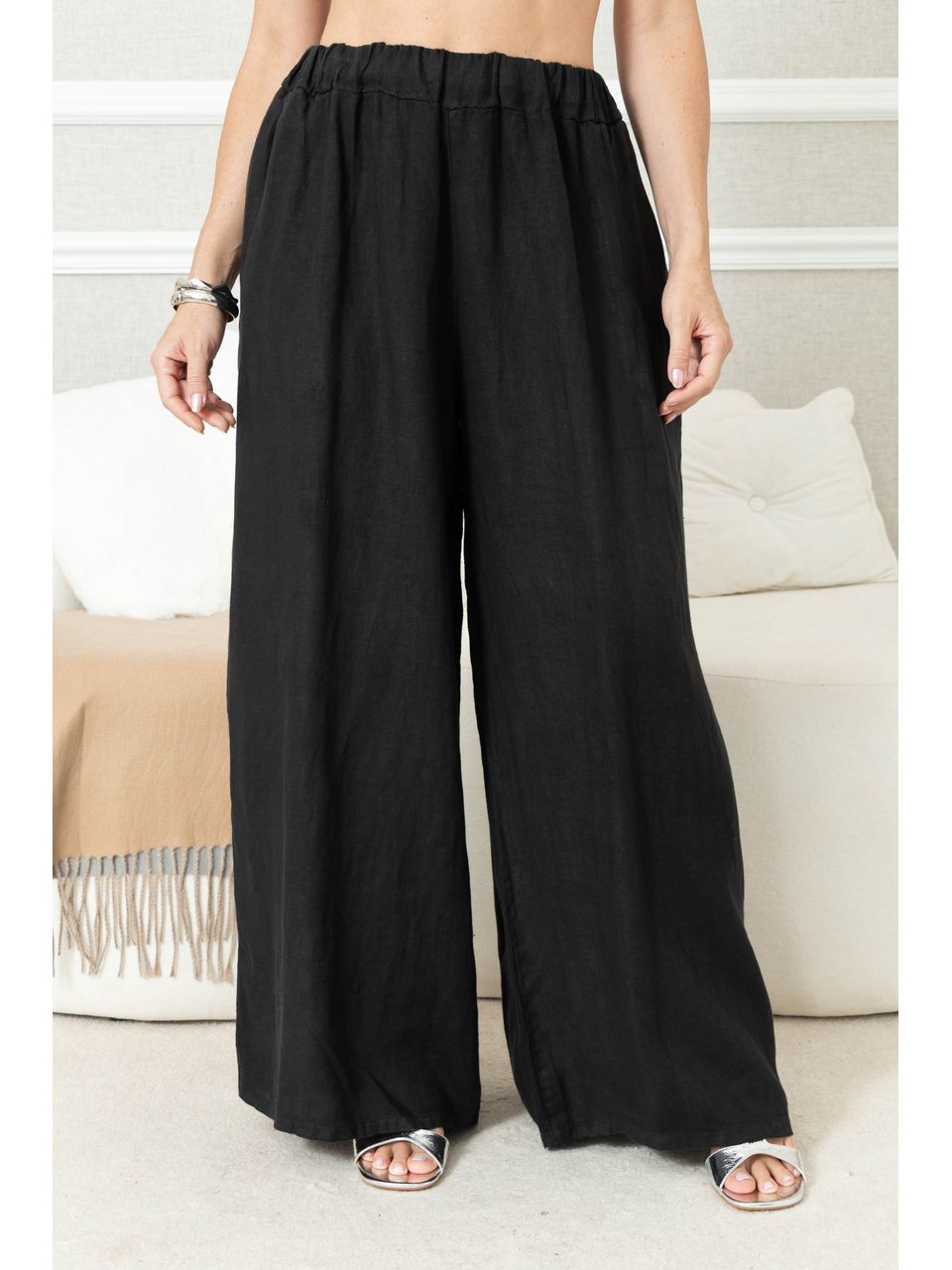 CALÇA ANDRESA LINHO PRETO