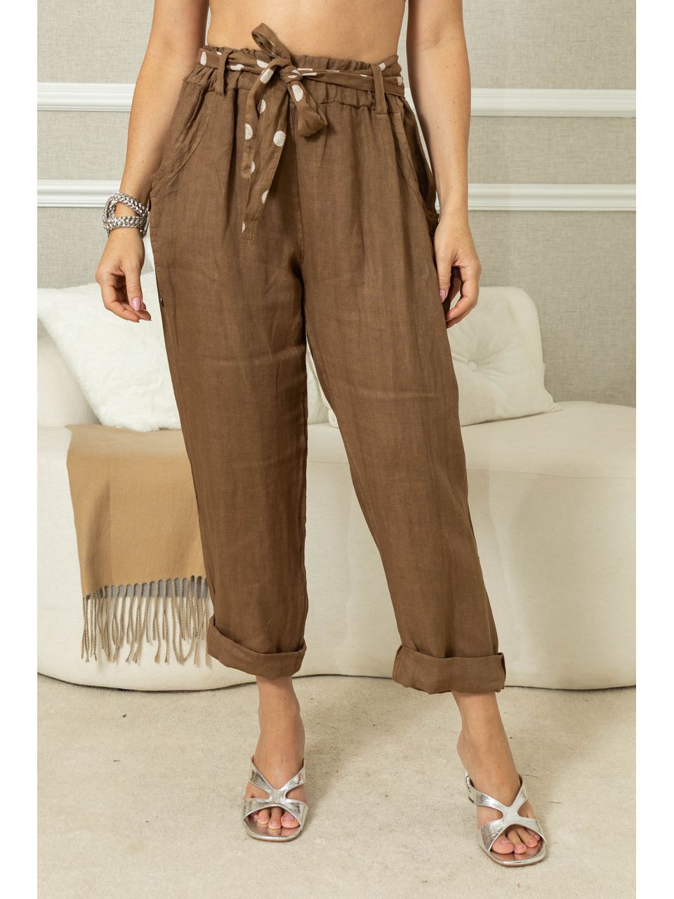 CALÇA IARA CJ MARROM