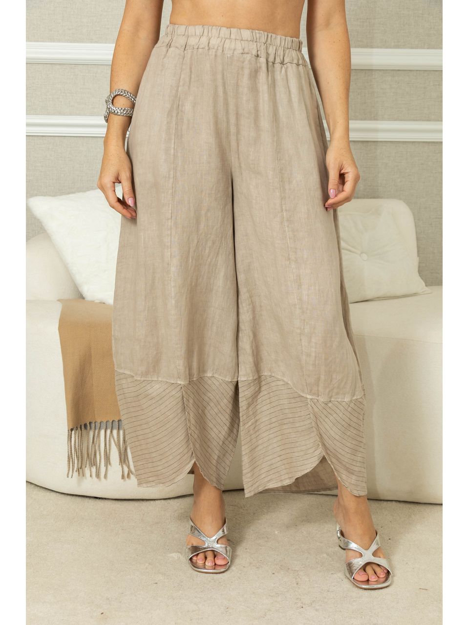 Calça Milka Linho CJ BEGE