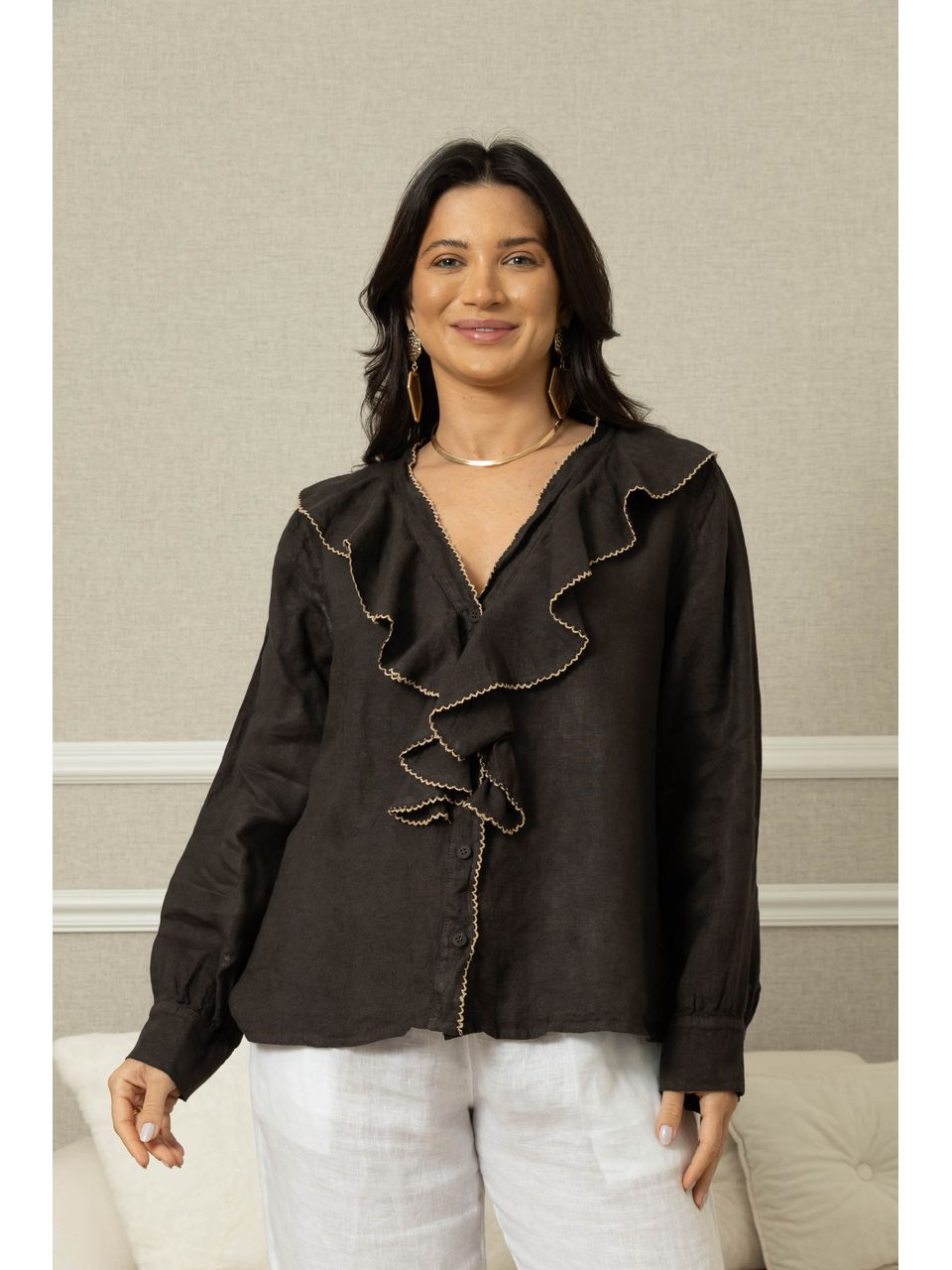 CAMISA ALPINIA CHOCOLATE